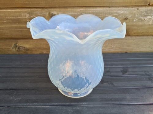 Large antique vaseline glass - ,