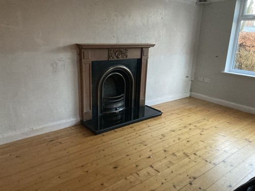 Antique wooden fireplace - antique,