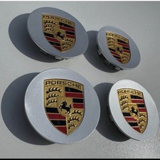 SET OF 4 76mm Silver Porsche