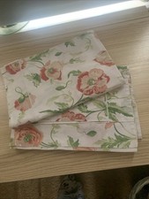 PAIR OF LAURA ASHLEY VINTAGE FRESHFORD POPPY PINK/GREEN PILLOW CASES