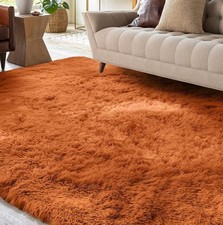 Orange Super Soft Fluffy Rug - 80 X 160cm (rectangular)