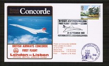 Concorde 1981 First Flight Flown Cover London - Lisbon