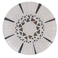 6x Embossed Stoneware dessert