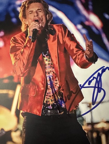 Mick jagger signed photo - jagger, w/coa