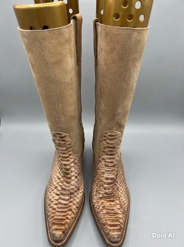 Vintage snakeskin suede - snakeskin, &