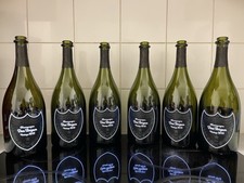 6x Dom Perignon Luminous Empty Bottles 750ml (White)