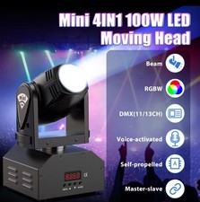 RGBW Mini Stage Lighting Beam LED Moving Head DMX Spotlight Disco DJ Party Light