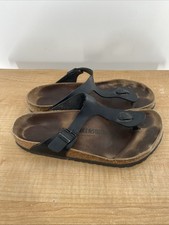 Birkenstock Betula Sandals Womens Black Leather Toe Strap Thong 260 L 9 M 7