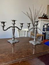 Antique Silver Plated 3-Arm