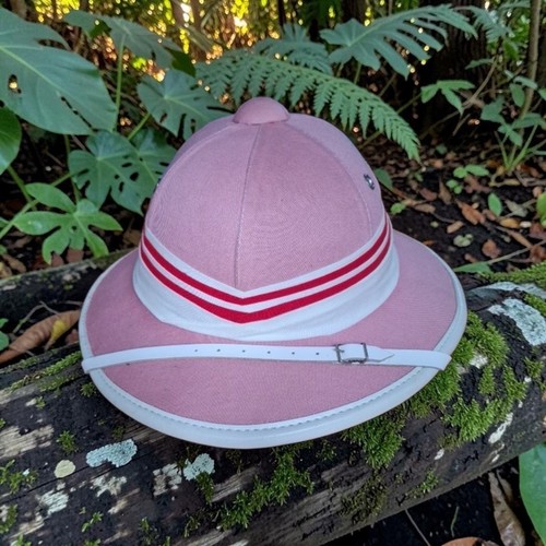 Vintage pink pith hard helmet - vintage,