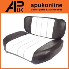 Black White Seat & Backrest Pan Cushion Set for Case International B414 Tractor