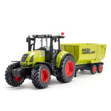 1:32 Farm Tractor Toy with Tipping Trailer Model Metal Diecast Farm Toys Vehicle