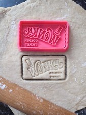 Wonka bar themed cookie - themed, cutter