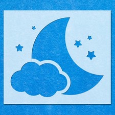 Stars Moon Cloud Stencil
