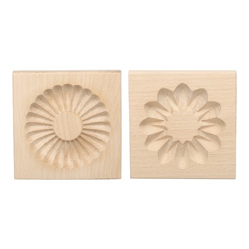 2pcs wooden cookie mould - 2pcs,