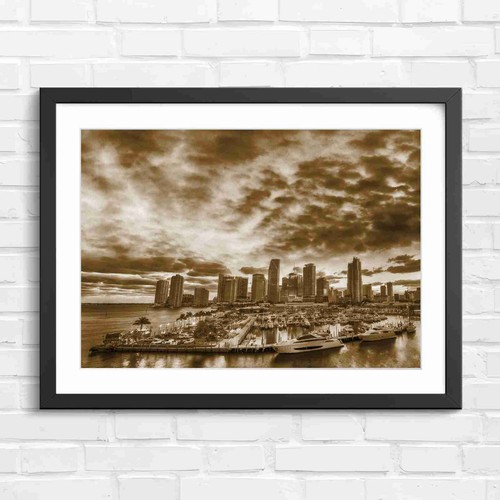 Vibrant miami skyline - vibrant,