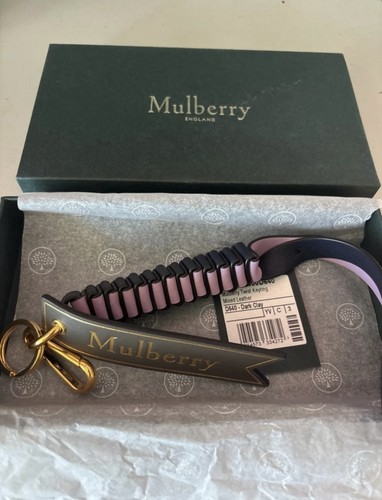 Mulberry twist keyring leather - mulberry,