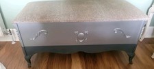 Shabby Chic Style Ottoman In Grey