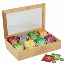 Bamboo Tea Box 8 Compartment