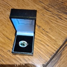 Silver Ring Green Amethyst