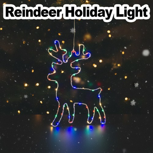 Iron christmas reindeer lights - iron,