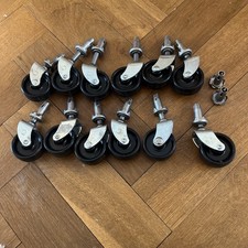 12 Metal Wheel Castors With