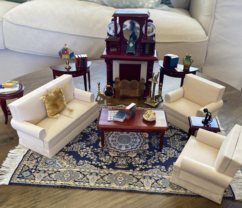 Dolls house sitting room sofa - house,