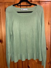 Zara green thin knit jumper