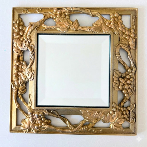 Ornate wall mirror with grape - ornate,