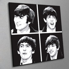 THE BEATLES STYLISH PRINT ON CANVAS - Stunning Framed Wall Art - Choose Size