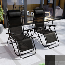 2x Reclining Sun Lounger Zero