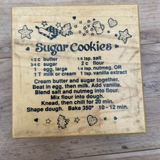 Vintage Sugar Cookie Recipe Wood Mounted Rubber Stamp PSX 1999 G-1150