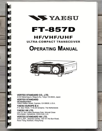 Yaesu 857d operating manual - ft-857d,