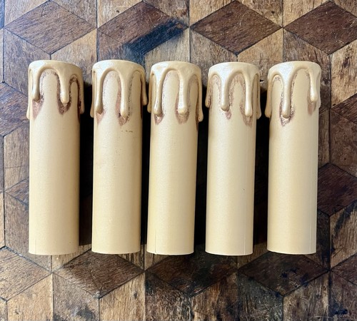 Cream drip wax candle sleeve - wax,