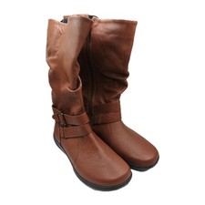 Hotter Ballinderry Boots Womens UK 5 Brown Leather Standard Width Zip New No Box