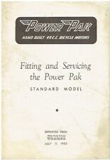 POWER PAK 49cc BICYCLE ENGINE : 1953 FITTING & SERVICING INSTRUCTIONS BULLETIN
