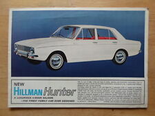 HILLMAN HUNTER SALOON orig 1960s UK Mkt Sales Brochure - 1725cc