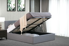 Fabric Gas Lift Ottoman Bed in
