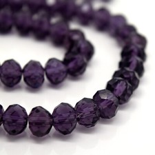 FACETED RONDELLE CRYSTAL GLASS BEADS PICK COLOUR 4X3MM,6X4MM,8X6MM,10X8MM