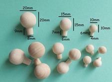 Small wooden shaker pegs - small, knobs