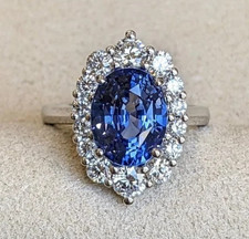3.00Ct Oval Cut Natural Blue