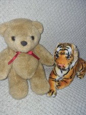 Teddy Bear and Tiger Stuffed