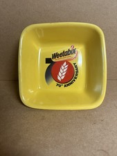 Weetabix 70th Anniversary Square Yellow Cereal Breakfast Bowl, great condition. 