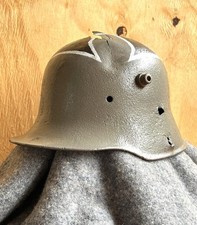 WW1 German M16 Helmet Stahlhelm Relic - With One Bullet Hole .