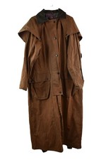 PG Field Mens Long Waxed Cotton Stockman Riding Jacket Size S Outdoors Country