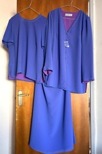 Women’s Jacques Verts  Purple Three Piece Special Occasion Outfit. Size 14