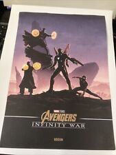 Marvel Avengers Infinity War A4 Original ODEON Poster BLACK PANTHER/HULK