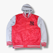 Majestic NY New York Yankees Varsity Jacket Extra Large XL Mens Snap Baseball