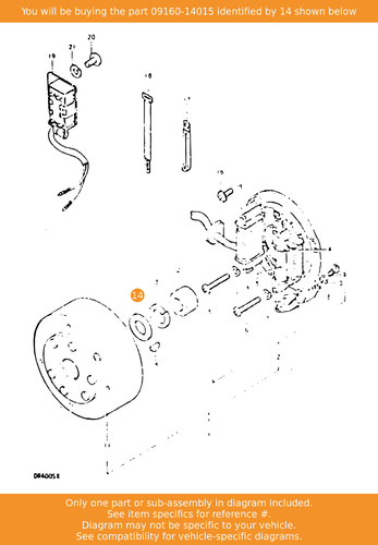 Suzuki washer 09160 14015 oem - suzuki, 09160-14015