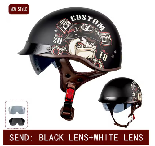 Round open face - round, helmet